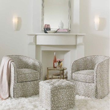 Sherrill Furniture 1634 Lounge Chair - 6033 Bench Ottoman